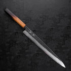 Yanagiba Blue steel #2 Kurouchi Tsuchime Yaki Urushi Handle 300mm-Blue steel #2-Kurouchi-Japanese Handle-[Musashi]-[Japanese-Kitchen-Knives]