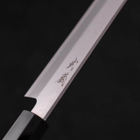 Yanagiba Left Hand AUS-10 Polished Buffalo Wenge Handle 290mm-AUS-10-Polished-Japanese Handle-[Musashi]-[Japanese-Kitchen-Knives]