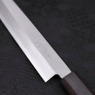 Yanagiba Left Hand AUS-10 Polished Ebony Handle 210mm-AUS-10-Polished-Japanese Handle-[Musashi]-[Japanese-Kitchen-Knives]