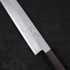 Yanagiba Left Hand AUS-10 Polished Ebony Handle 240mm-AUS-10-Polished-Japanese Handle-[Musashi]-[Japanese-Kitchen-Knives]