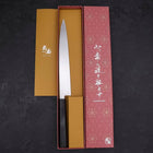 Yanagiba Left Hand AUS-10 Polished Ebony Handle 240mm-AUS-10-Polished-Japanese Handle-[Musashi]-[Japanese-Kitchen-Knives]