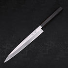 Yanagiba Left Hand AUS-10 Polished Ebony Handle 240mm-AUS-10-Polished-Japanese Handle-[Musashi]-[Japanese-Kitchen-Knives]