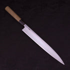 Yanagiba Left Hand White steel #1 Buffalo Magnolia Handle 270mm-White steel #1-Japanese Handle-[Musashi]-[Japanese-Kitchen-Knives]