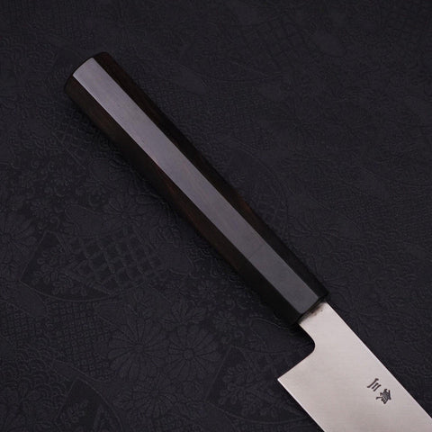 Yanagiba Left -hand Silver Steel #3 Kasumi Buffalo Ebony Handle 300mm-Silver steel #3-Kasumi-Japanese Handle-[Musashi]-[Japanese-Kitchen-Knives]