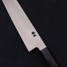 Yanagiba Silver Steel #3 Kasumi Buffalo Ebony Handle 240mm-Silver steel #3-Polished-Japanese Handle-[Musashi]-[Japanese-Kitchen-Knives]