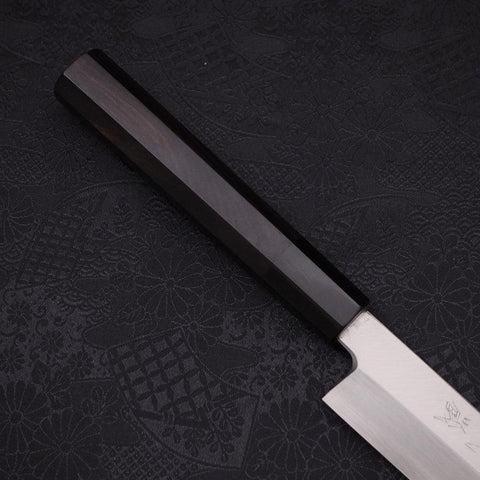 Yanagiba Silver Steel #3 Kasumi Buffalo Ebony Handle 270mm-Silver steel #3-Polished-Japanese Handle-[Musashi]-[Japanese-Kitchen-Knives]