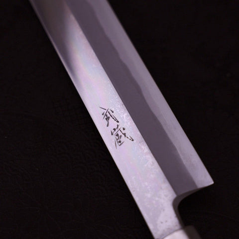 Yanagiba White steel #1 Ebony Handle 300mm-White steel #1-Japanese Handle-[Musashi]-[Japanese-Kitchen-Knives]