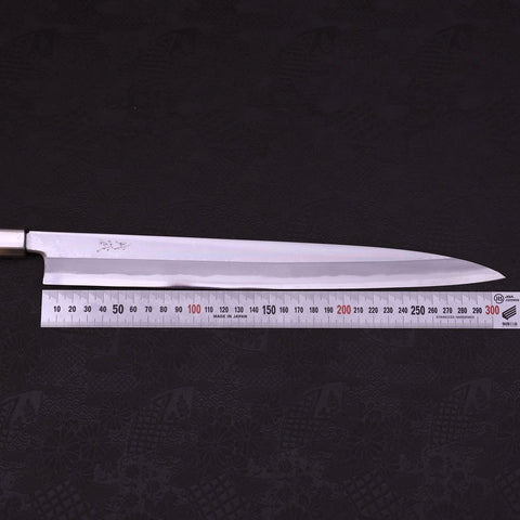 Yanagiba White steel #1 Ebony Handle 300mm-White steel #1-Japanese Handle-[Musashi]-[Japanese-Kitchen-Knives]