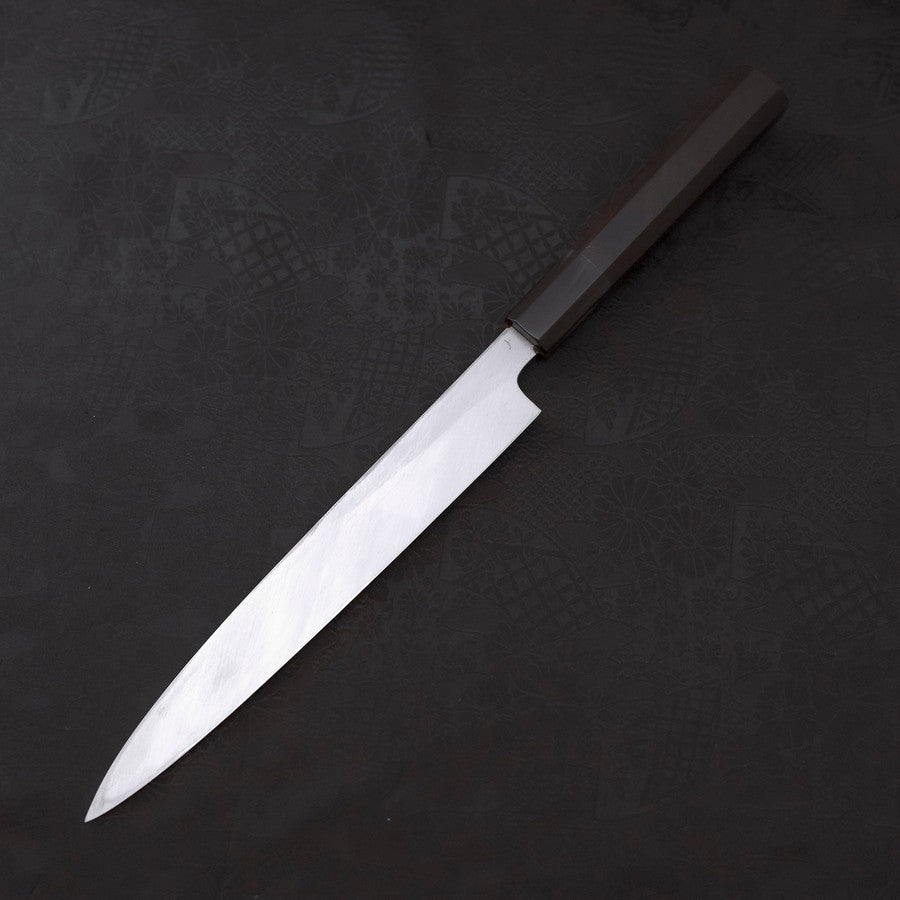 柳刃 片刃 白紙2号 霞 桜 富士 黒檀水牛柄 210mm – MUSASHI