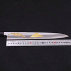 Yanagiba White steel #2 Kasumi Chokin Sakura-Fuji Buffalo Ebony Handle 270mm-White steel #2-Kasumi-Japanese Handle-[Musashi]-[Japanese-Kitchen-Knives]