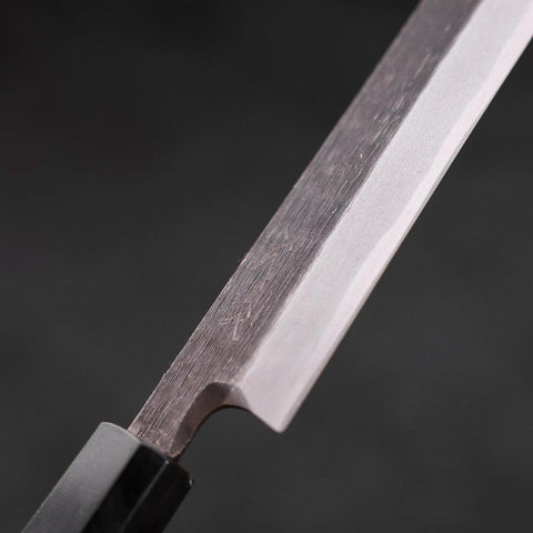 Yanagiba White steel #2 Kurouchi Buffalo Teak Handle 225mm-White steel #2-Kurouchi-Japanese Handle-[Musashi]-[Japanese-Kitchen-Knives]