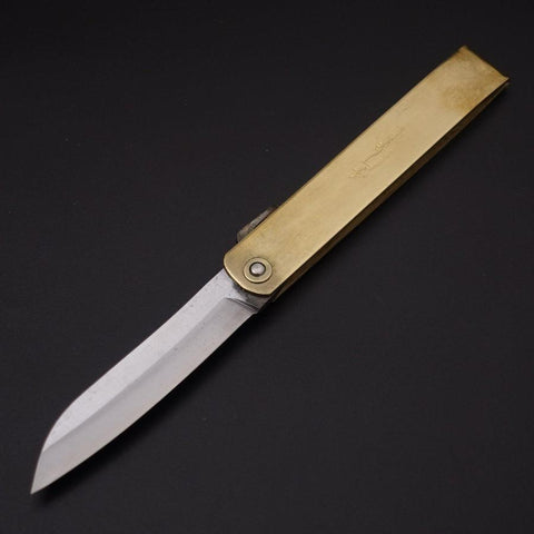 Higonokami Aogami 100mm Gold Sasaki-[Musashi]-[Japanese-Kitchen-Knives]