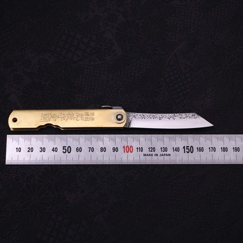 Higonokami Aogami Suname 100mm Gold-[Musashi]-[Japanese-Kitchen-Knives]