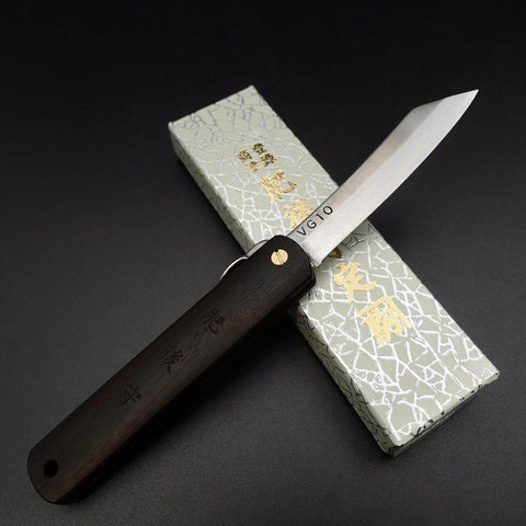 Higonokami VG-10 100mm Ebony-[Musashi]-[Japanese-Kitchen-Knives]