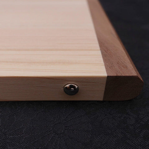 Musashi Cutting Board Hinoki with Stand 390mm×240mm×15mm-[Musashi]-[Japanese-Kitchen-Knives]