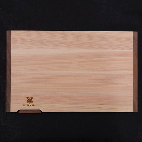 Musashi Cutting Board Hinoki with Stand 390mm×240mm×15mm-[Musashi]-[Japanese-Kitchen-Knives]