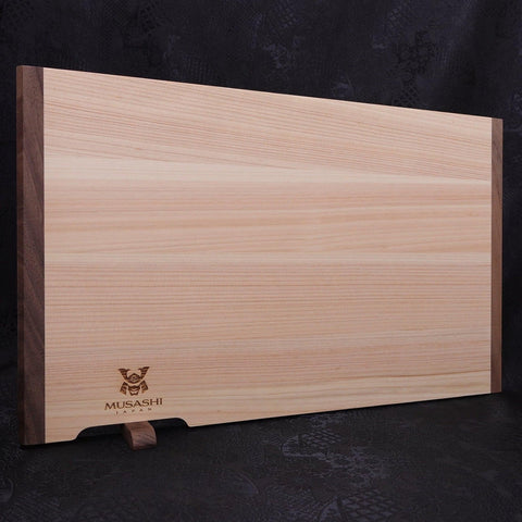 Musashi Cutting Board Hinoki with Stand 390mm×240mm×15mm-[Musashi]-[Japanese-Kitchen-Knives]