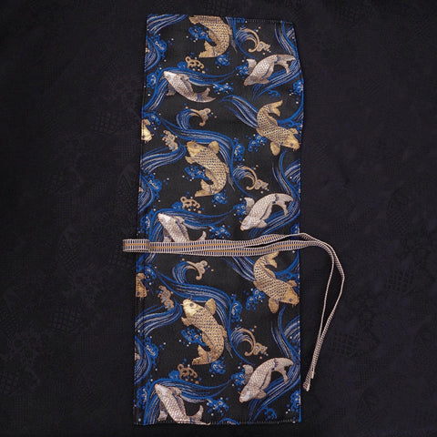 Musashi Japanese Style Kitchen Knife Roll Koi 1 Pocket Handmade-[Musashi]-[Japanese-Kitchen-Knives]