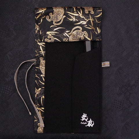 Musashi Japanese Style Kitchen Knife Roll Tora(Tiger) 1 Pocket Handmade-[Musashi]-[Japanese-Kitchen-Knives]