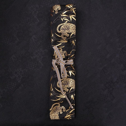 Musashi Japanese Style Kitchen Knife Roll Tora(Tiger) 1 Pocket Handmade-[Musashi]-[Japanese-Kitchen-Knives]