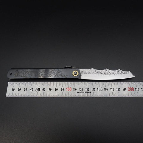 Ryubu-Dragon Black Higonokami Aogami 120mm-[Musashi]-[Japanese-Kitchen-Knives]